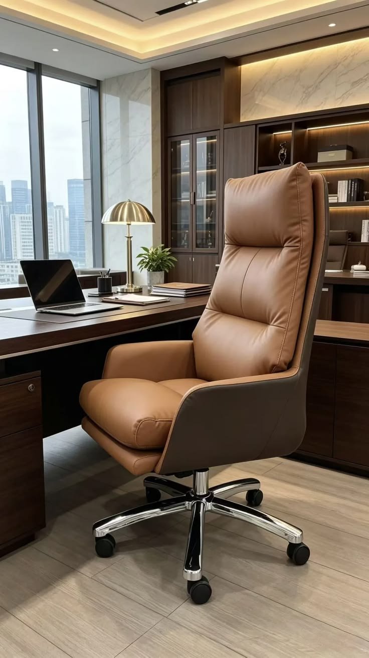 Modern comfy pu leather boss chair